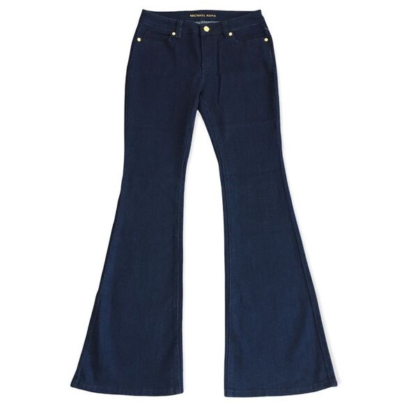 🆕Michael Kors Selma Stretch Blue Flare Jeans - Picture 1 of 6